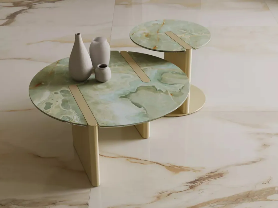 Tavolino in SuperMarmo Bolt di Bontempi