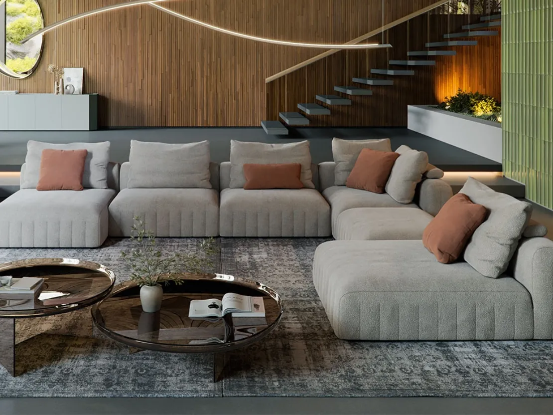 Divano con penisola Gibson di Cattelan Italia