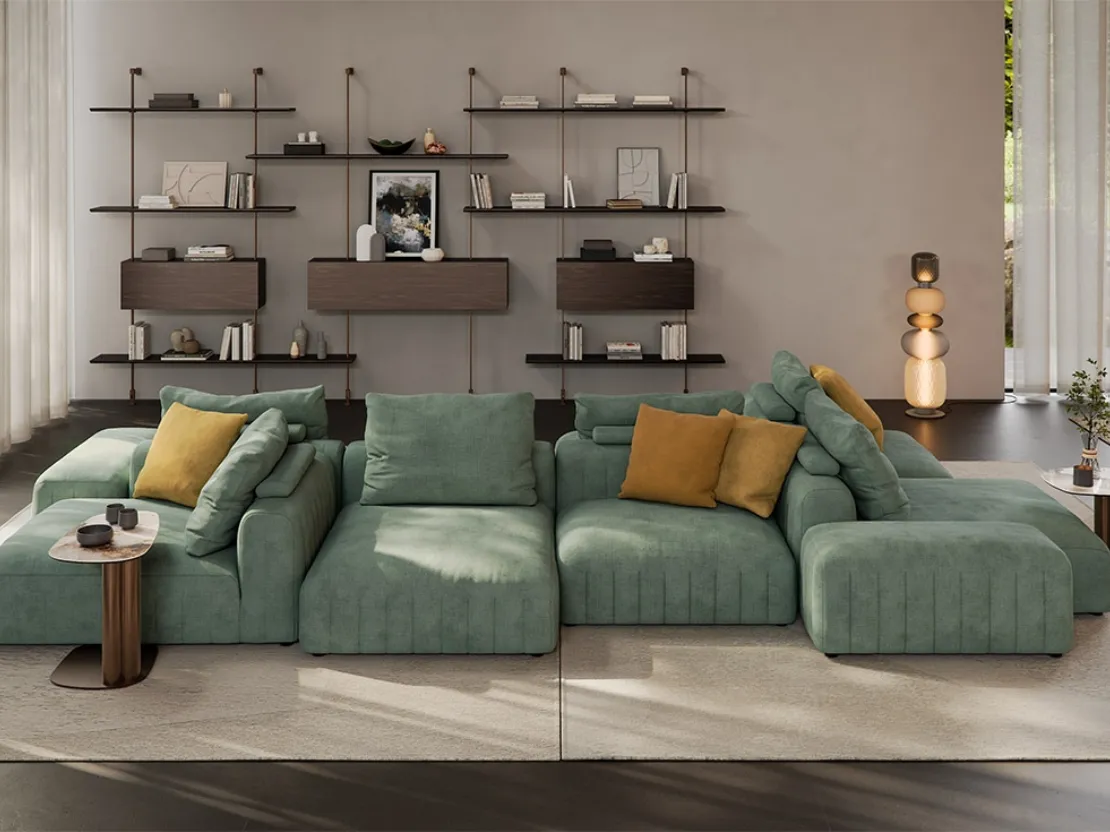 Divano con penisola Gibson di Cattelan Italia