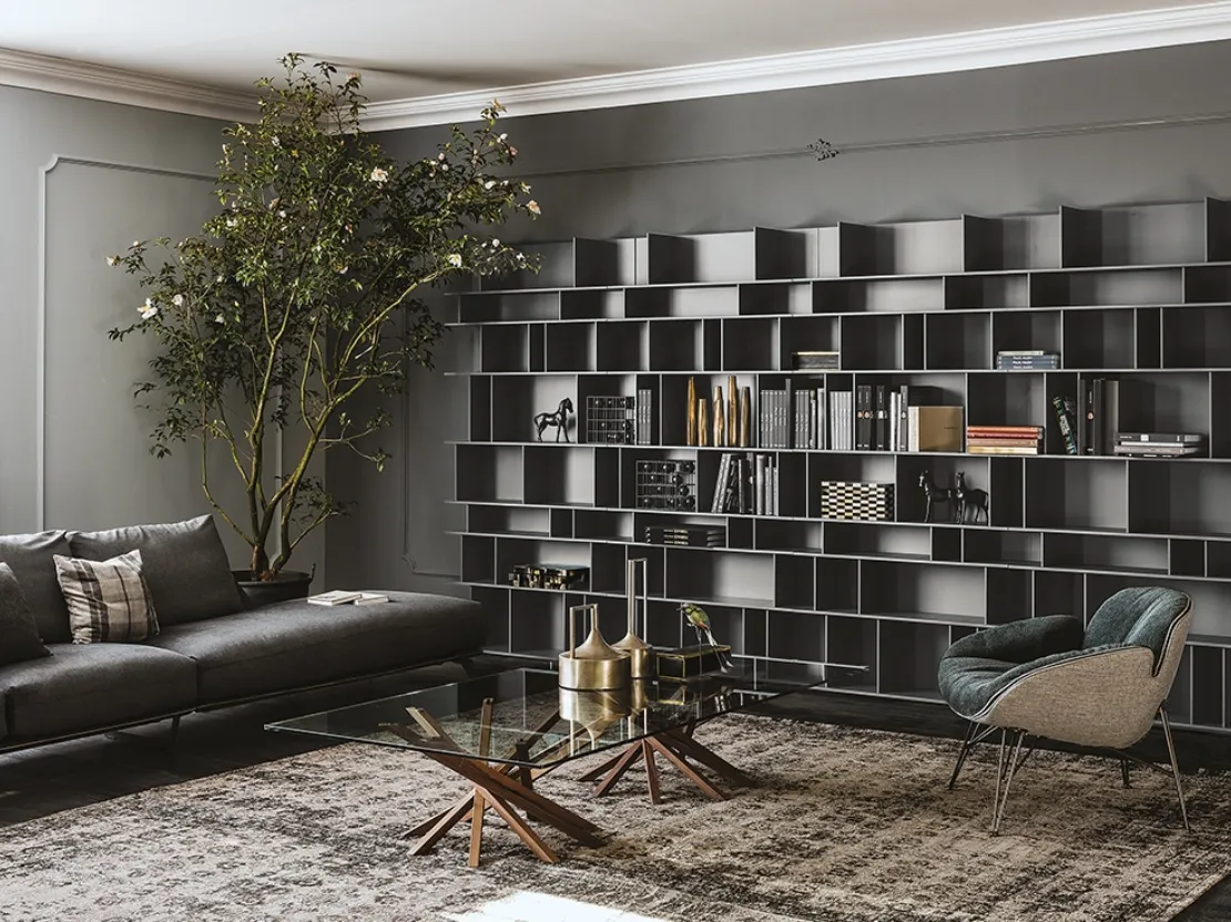 Libreria a muro Wally di Cattelan Italia