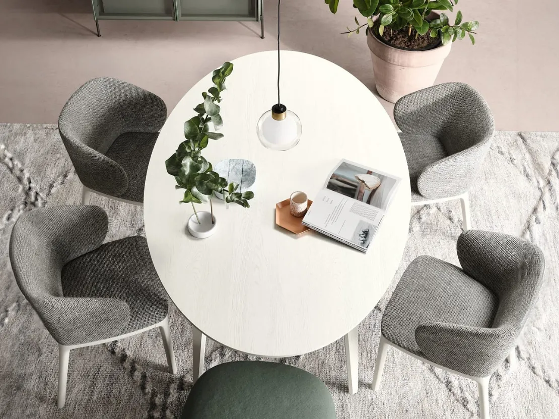 Tavolo Rea in Rovere Bianco di Novamobili