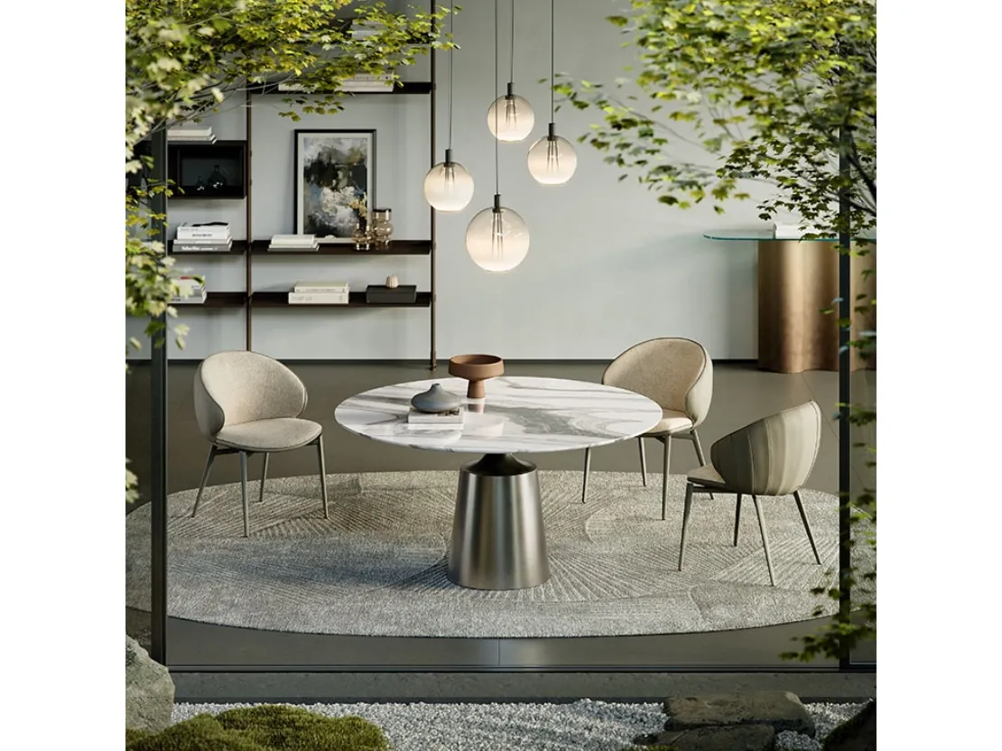 Tavolo rotondo Yoda Marble di Cattelan Italia
